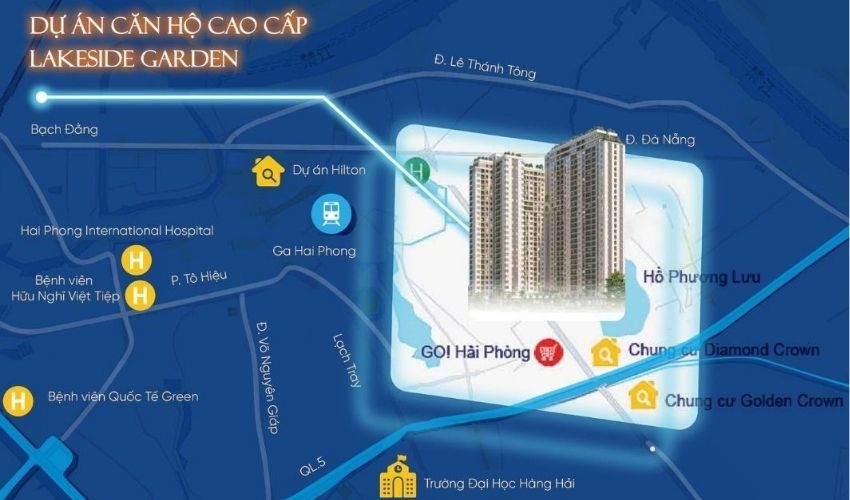 vị trí lakeside garden hải phòng