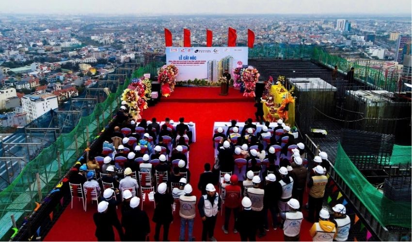 dai dien chu dau tu aurora viet nam va cac nha thau tiến độ xây dựng Lakeside Garden Hải Phòng